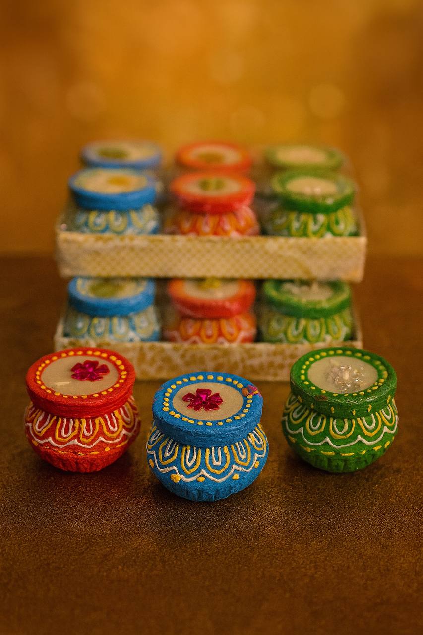 Fancy Matki Hand Made Wax Diya