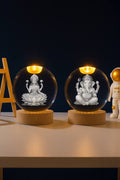 3D Crystal LED Ganesha Luxmi Combo